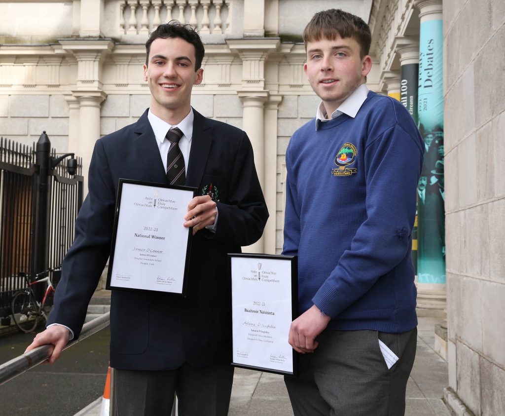 OIREACHTAS ESSAY COMPETITION OVERALL WINNERS